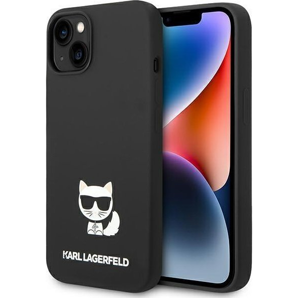 Karl Lagerfeld Silicone Choupette Body Apple iPhone 14 Plus hátlap tok, fekete (KLD1133)