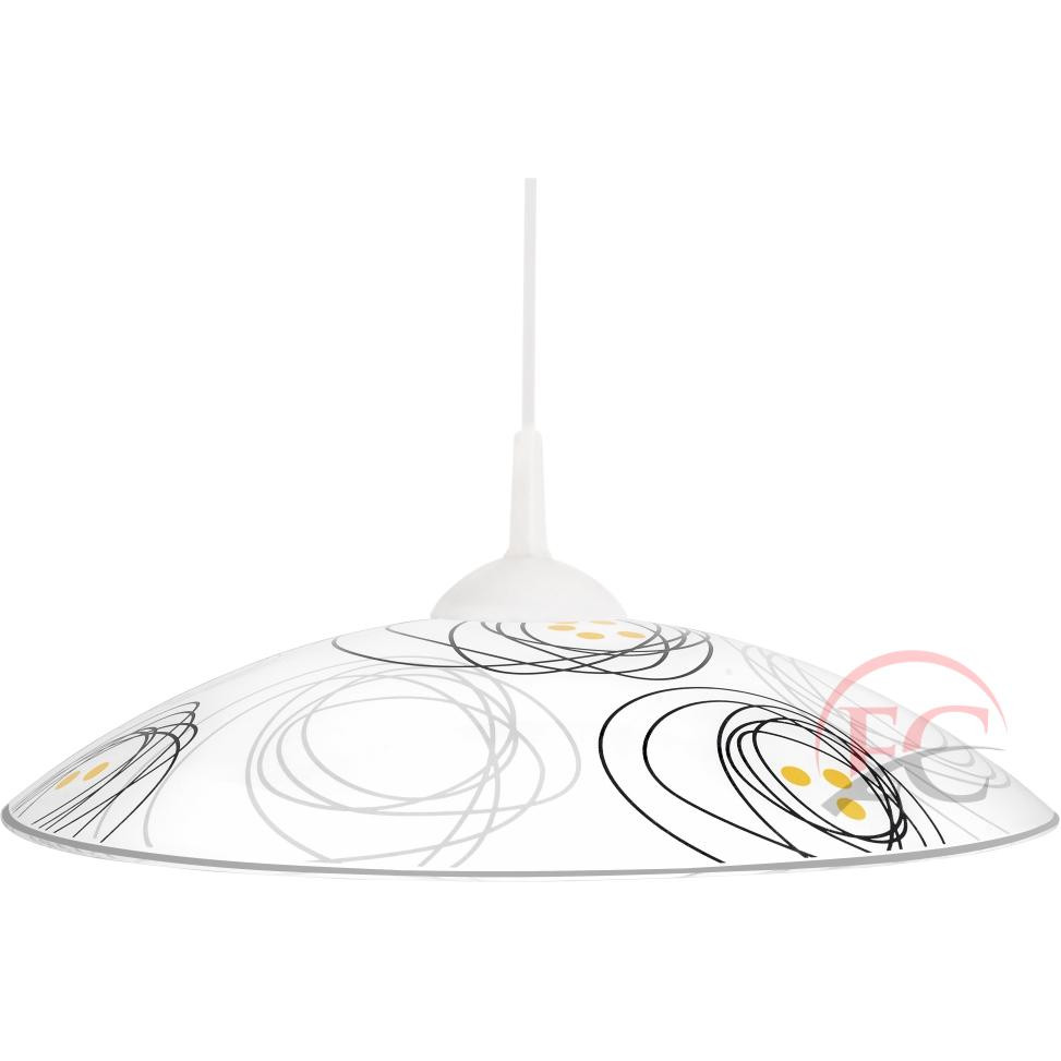 Light4you LY-6084 Vulcan D300 Függő Mennyezeti Lámpatest - Fehér / Fekete (LY-6084)