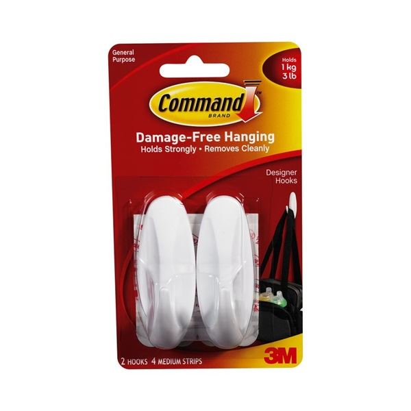 3M "Command" ovális akasztó ragasztócsíkkal 2db (7100099296)