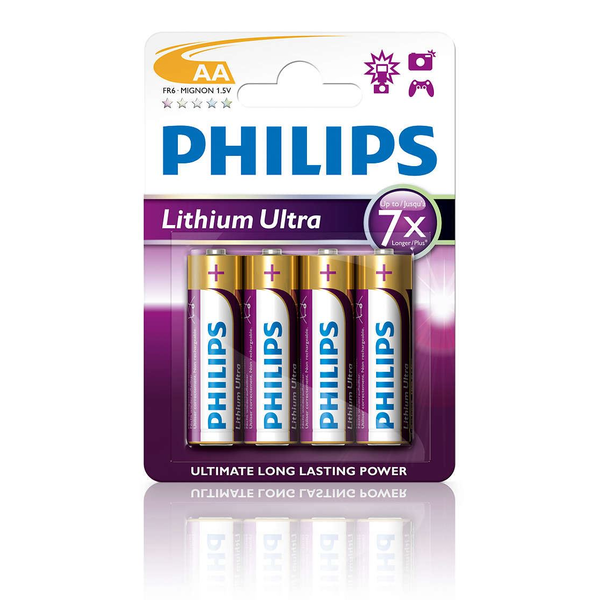 Philips Lithium Ultra FR6LB4A/10 háztartási elem Egyszer használatos elem AA Lítium
