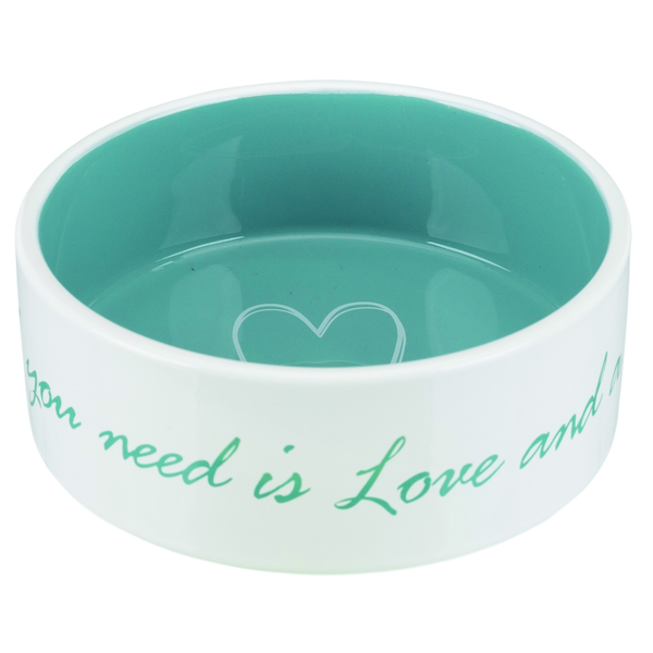 Samostatná keramická závěsná mísa Trixie krémová, modrá 1,4 l