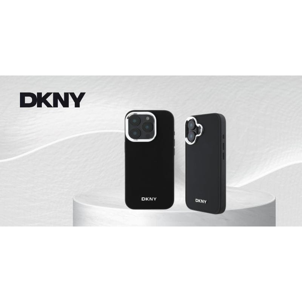 OVITEK DKNY PLAIN LOGO MAGSAFE ZA IPHONE 15 ČRNO