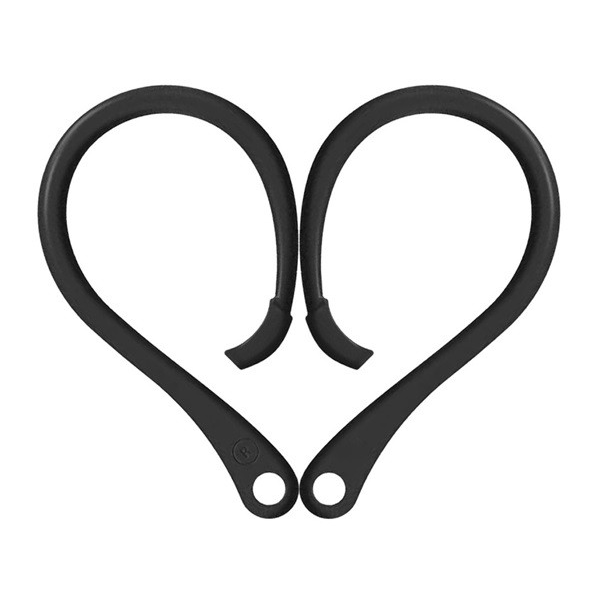 Szilikon tartó (fülkampó, elvesztés gátló, Apple AirPods / Apple Airpods 2 kompatibilis) FEKETE