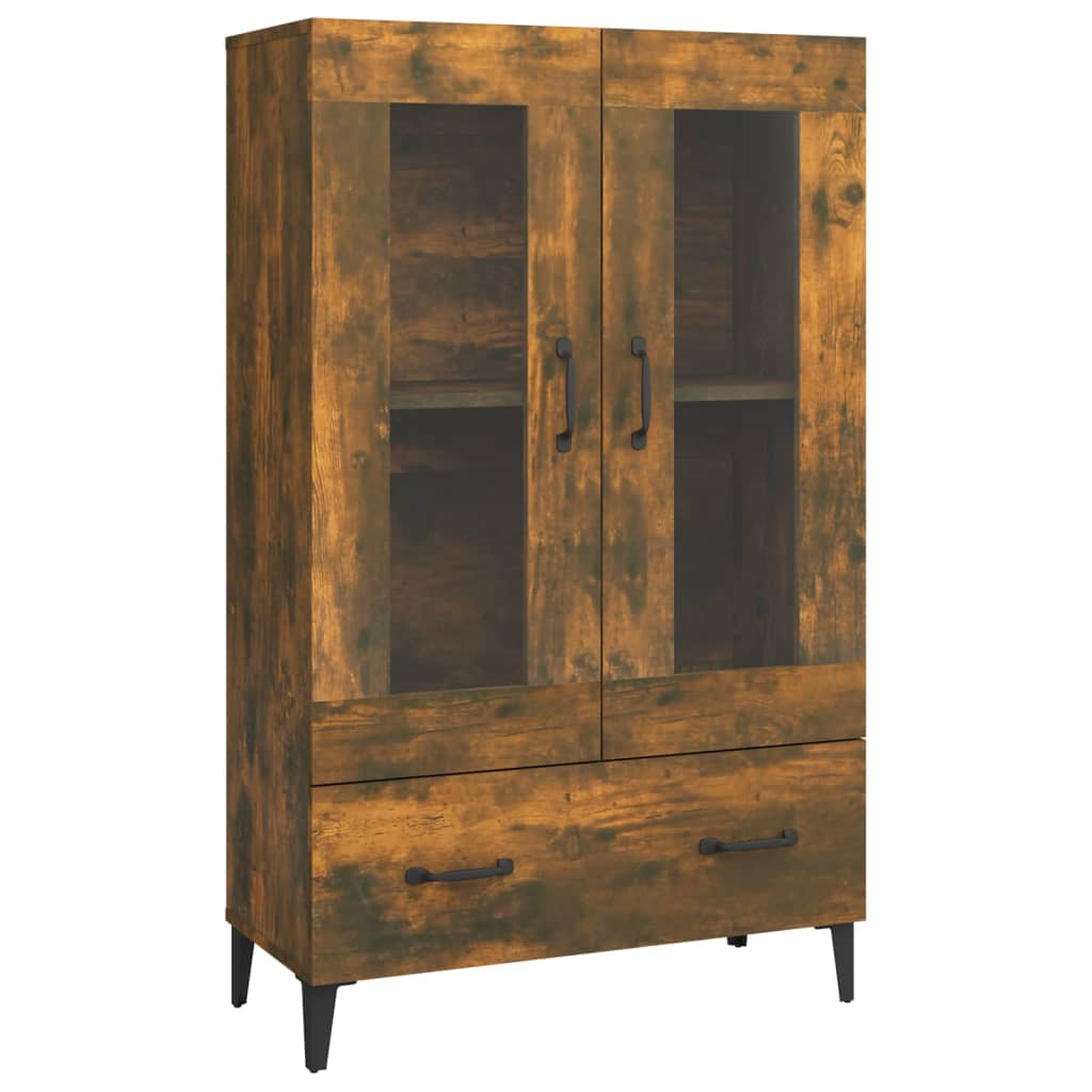 füstös tölgy színű szerelt fa magasszekrény 70 x 31 x 115 cm (817480)