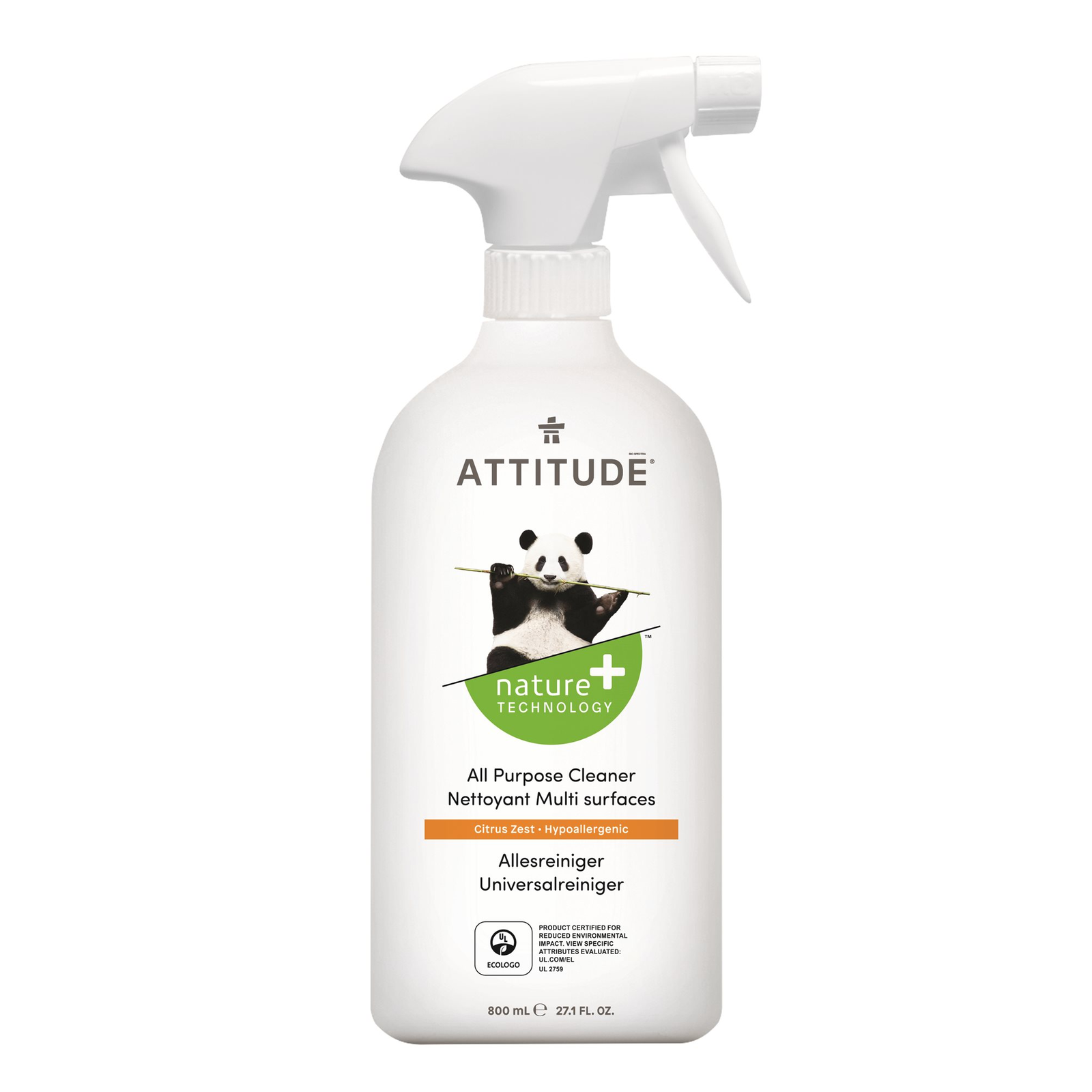ATTITUDE Univerzális tisztítószer citromhéj illattal, 800ml (626232401806)