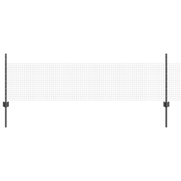 Csirkeháló Kerítés Készlet 2 db Szürke Acél, PVC 25 x 0.5 m