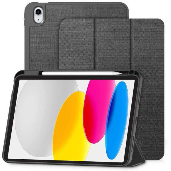 Etui Tech-Protect SmartCase Pen Canvas do Apple iPad 10.9" 2022 / 11" 2025  Charcoal Grey