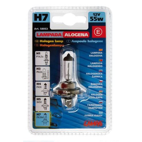 Lampa 12V H7 55W izzó, bliszter, 1db (0158053)