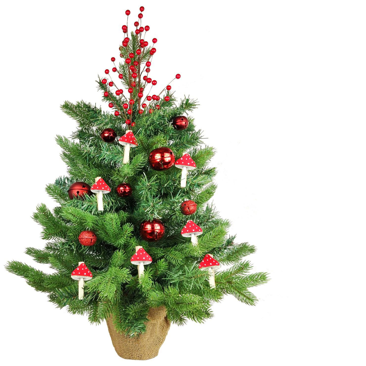 LAALU Karácsonyfa LED világítással - GALÓCA, 36 db dísz, 60 cm (LAU-2220-OZM-60B)