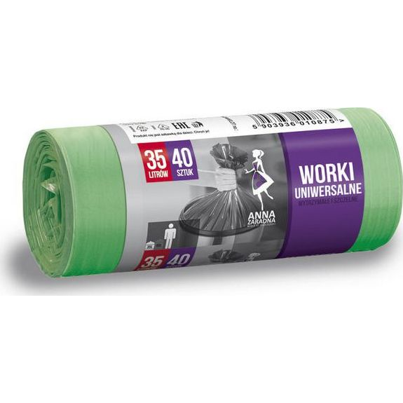  Staples Worki na śmieci 35l zielony 40/rol