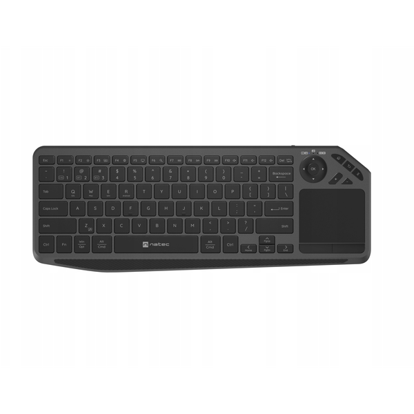 Natec Turbot 2 Keyboard, X-scissors with touchpad, US, Wireless, Black-Gray