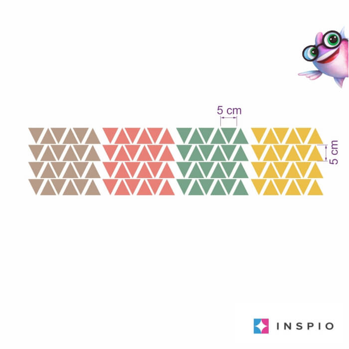 Háromszögek - Színes matricák gyerekszobába (9530f)