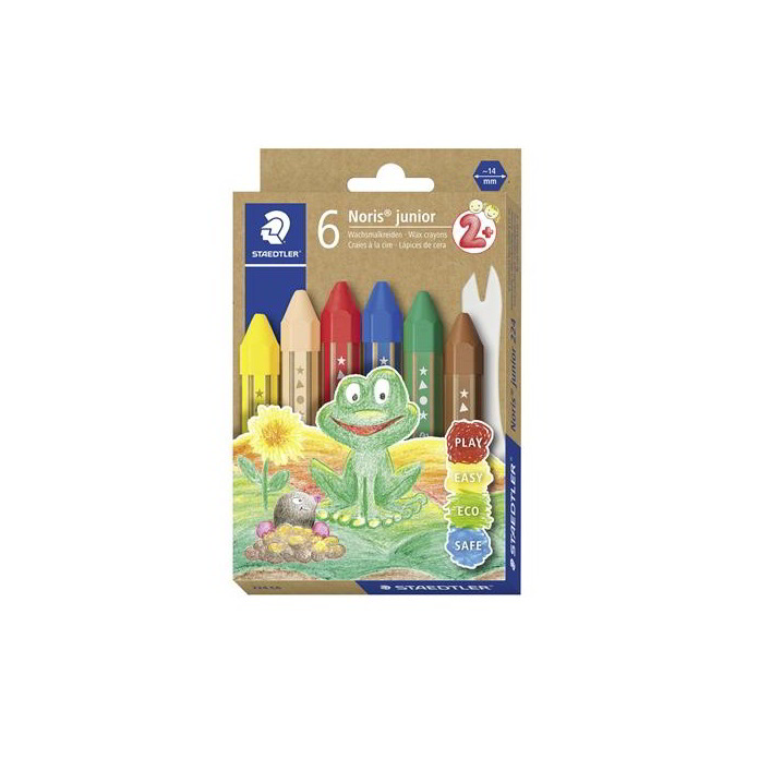 Staedtler Noris Junior Hatszögletű zsírkréta vegyes szín - (6 db/doboz)) (224 C6)