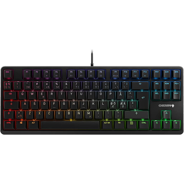 CHERRY G80-3000N RGB TKL tastatur Universel USB QWERTZ Tysk Sort