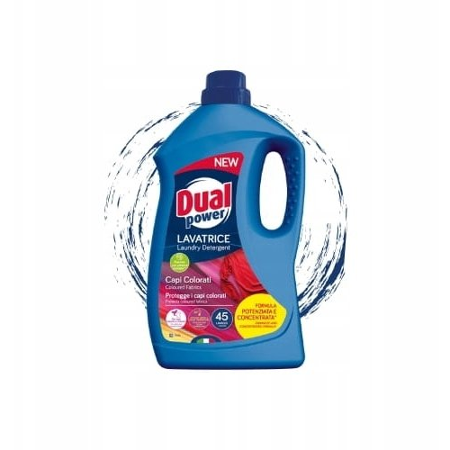 DUAL POWER   LAVATRICE LIQUIDO   45 MIS. COLORATI   1800 ML