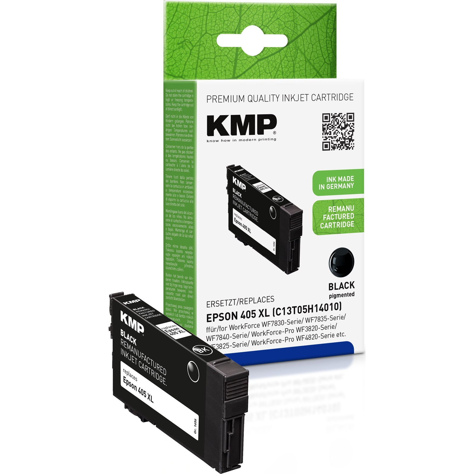 KMP Tinta helyettesíti Epson 405XL, T05H1 Kompatibilis Fekete 1656,4001 1656,4001 (1656,4001)