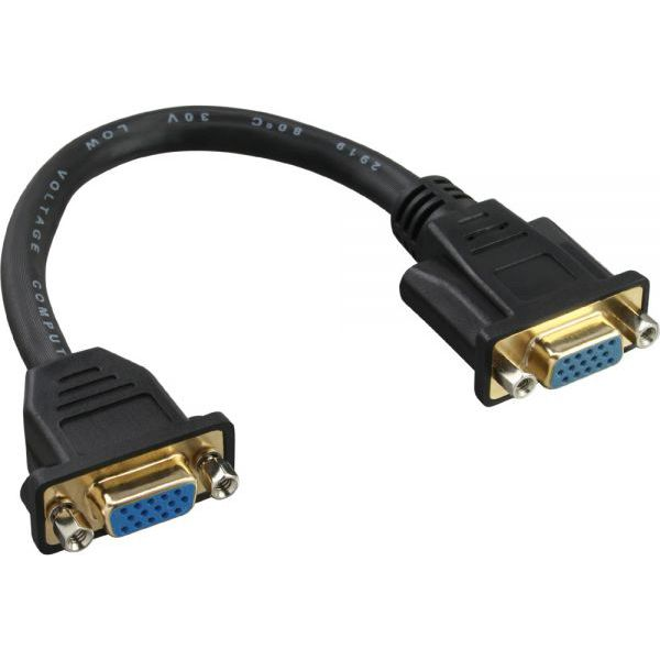 Adapter AV InLine D-Sub (VGA) - D-Sub (VGA) czarny (17302G)