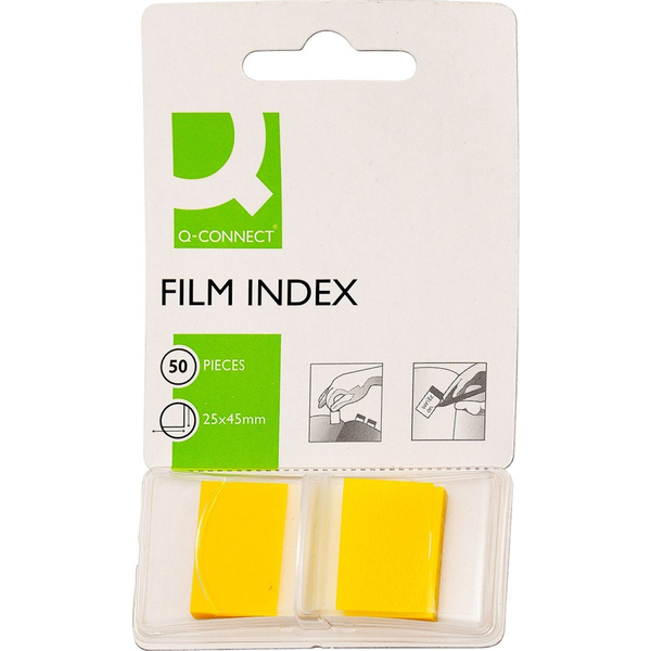 Banderitas Separadoras Q-connect Amarillas Dispensador De 50