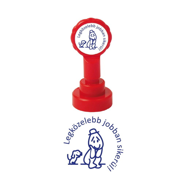 Xstamper N43 "Legközelebb jobban sikerül!" iskolai bélyegző - Kék