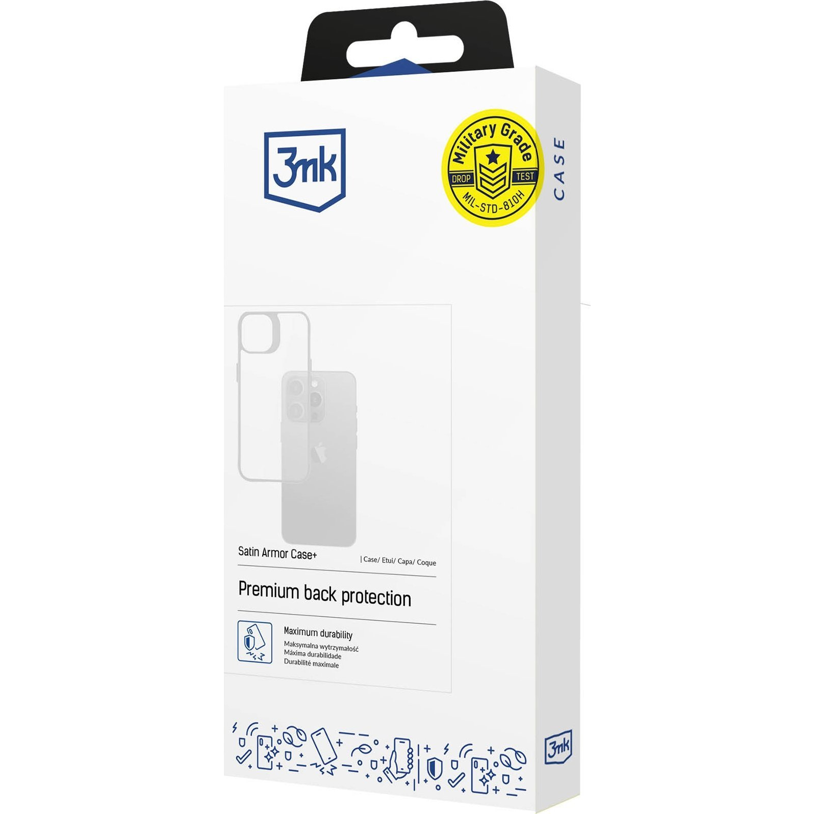 3mk Satin Armor Case+ átlátszó, TPU és PC anyagú telefontok Samsung Galaxy A55 5G (5903108568135)
