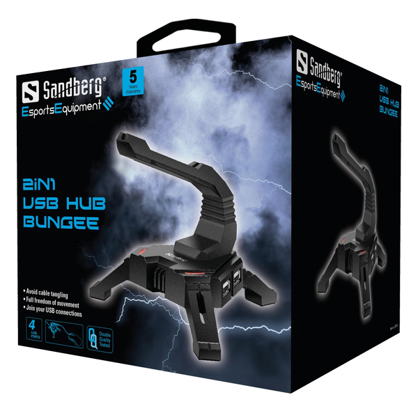 Sandberg 133-92 interface hub USB 2.0 1500 Mbit/s Sort