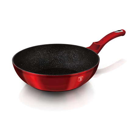 BERLINGER HAUS BH/6166NPR Metallic Line Burgundy Edition Wok serpenyő 30cm