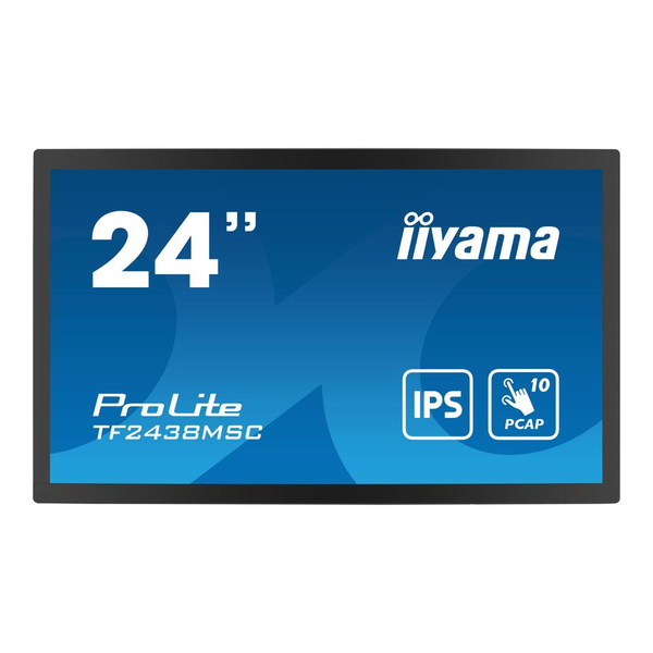 iiyama TF2438MSC-B1 skilte display Digital A-tavle 61 cm (24") LED 600 cd/m² Fuld HD Sort Berøringsskærm