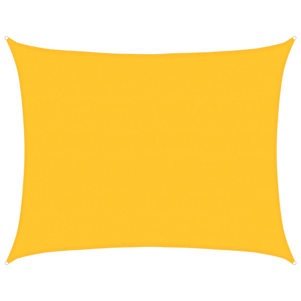 sárga négyszögletű HDPE napvitorla 160 g/m² 6x7 m (311579)