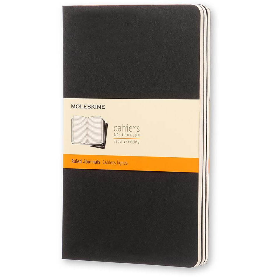 MOLESKINE Cahier L, fekete - 3 darabos kiszerelésben (QP316)