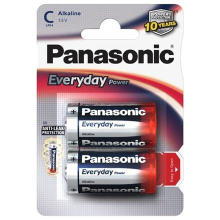 Alkalická baterie Panasonic C (R14) 2 ks