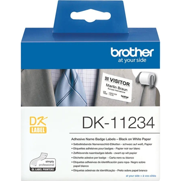 DK-11234 NAME BADGE LABELS 260 ST/ROLL 60X86 F/ QL-SERIES