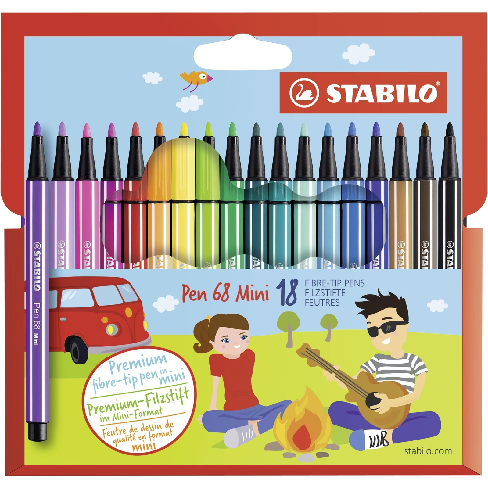 STABILO Pen 68 Mini 18 db karton tok (4006381379694)
