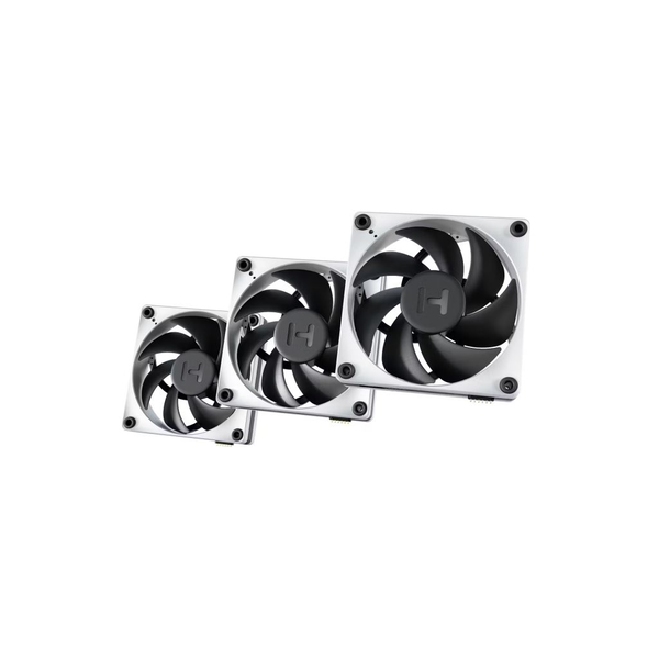 HYTE THICC FP12 (3 пакета с NP50) вентилатор за охлаждане на системата, брой вентилатори: 3 бр., 120x120x32mm, конектор: 4-пинов (PWM) + USB, черен и бял