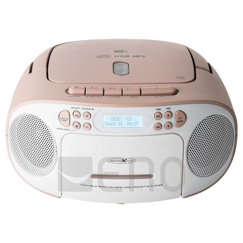 Reflexion Boombox CD-s rádió - Fehér/Rózsaszín (RCR2260DAB/PK)