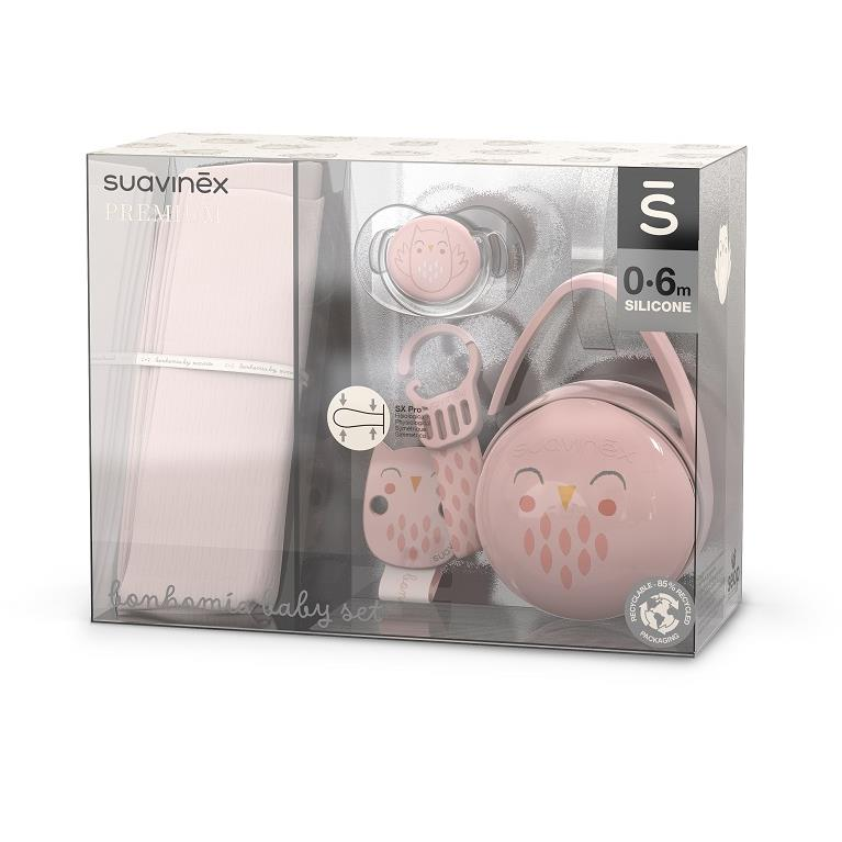Suavinex Baby ajándékkészlet Bonhomia - rózsaszínű (8426420080743)