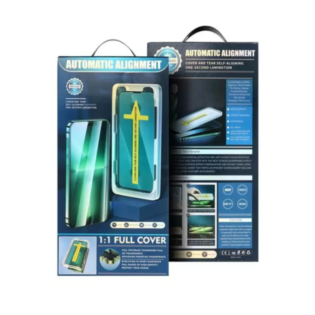 OEM Apple iPhone 15 Pro Max Kijelzővédő üvegfólia felhelyezőkerettel