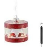 Frendo Sirius Home Elly, Christmas tree ornament, Red, Transparent, AAA, 1 pc(s), 70 mm, 70 mm