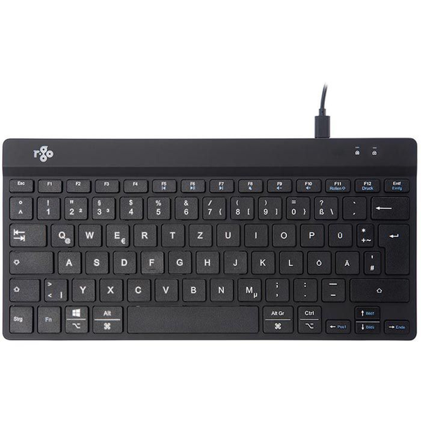R-Go Tools RGOCODEWDBL tastatur USB QWERTY Tysk Sort