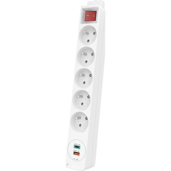 Hama 44133758 prolunghe e multiple 1,4 m 5 presa(e) AC Interno Bianco