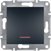 Schneider EPH1400171 ASFORA rugós bekötés/jelzőfényes/antracit egypólusú kapcsoló (EPH1400171)