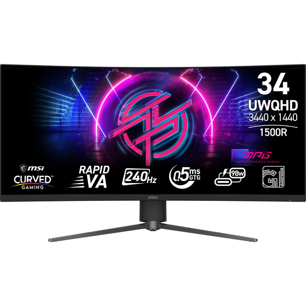MSI MPG 346CQRF X24 Monitor PC 86,4 cm (34") 3440 x 1440 Pixel UltraWide Quad HD Nero