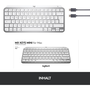 Logitech MX Keys Mini For Mac Minimalist Wireless Illuminated Keyboard клавиатура Блутут QWERTZ Немски Сив
