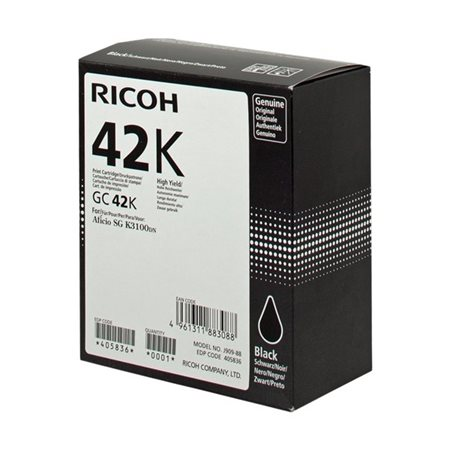 Ricoh GC41KH atramentová náplň 1 kusov Originál Vysoký (XL) výnos Čierna (405836)