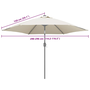 fehér kültéri napernyőponyva 300 cm