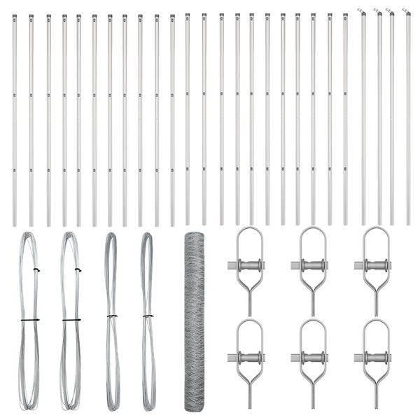 Hexagon Kerítés 1x50 m Galvanizált Acél