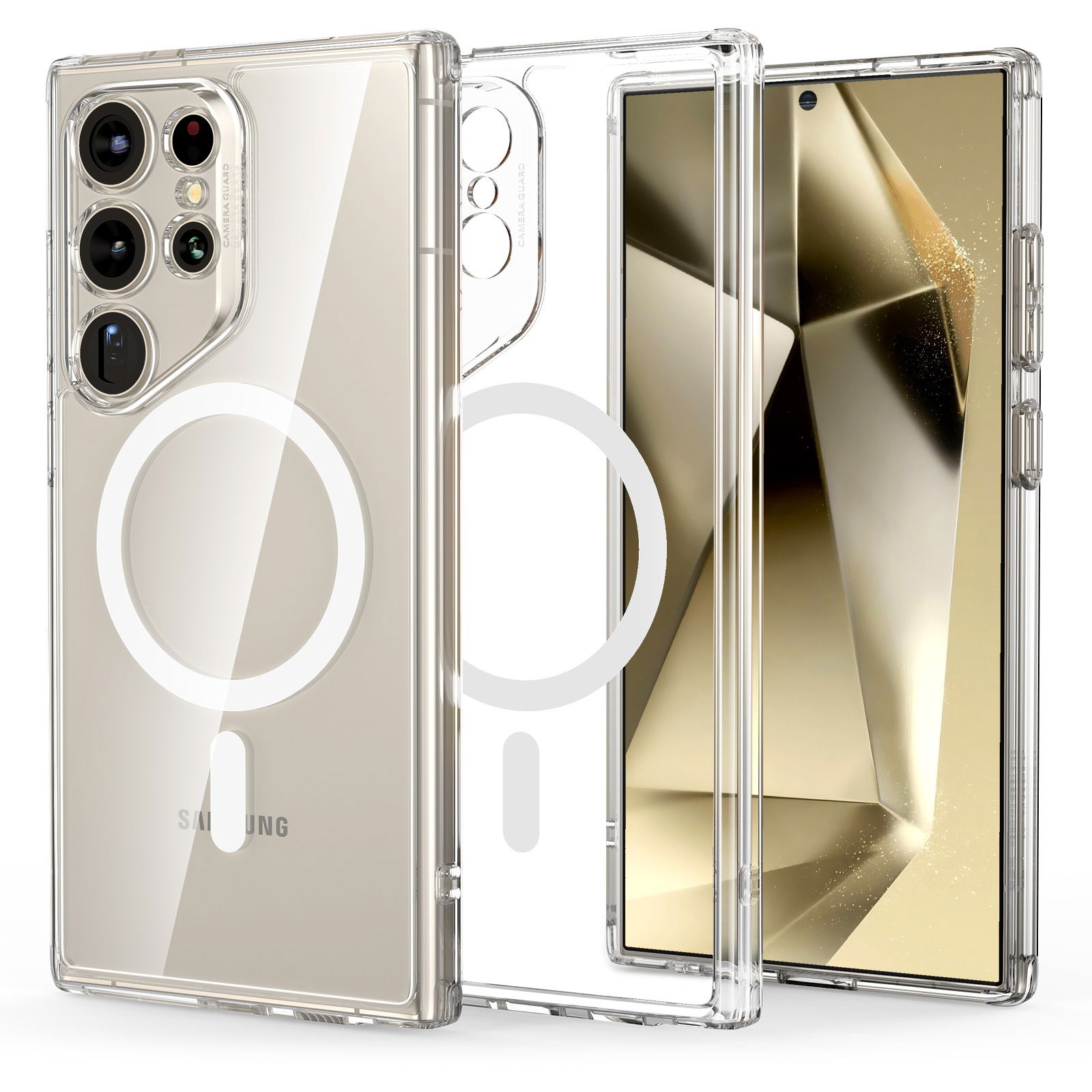 ESR Classic Hybrid Case (HaloLock), Compatible with Samsung Galaxy S24 Ultra, Clear tok (1A7100102)