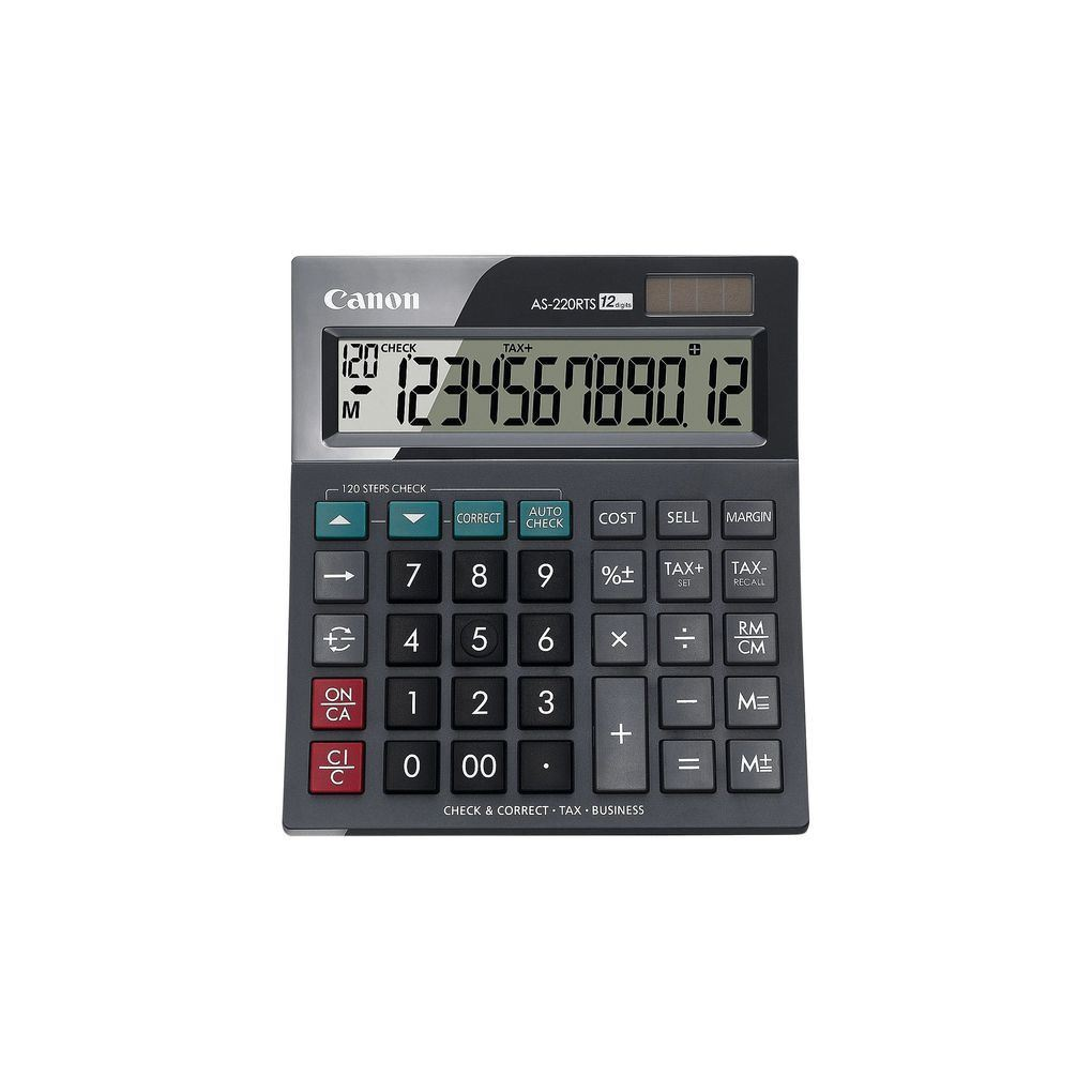 Canon AS-220RTS számológép Asztali Kijelző kalkulátor Fekete (4898B001AB)