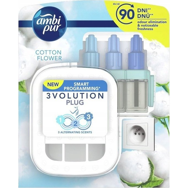 Ambi Pur Légfrissítő elektromos kezdőcsomag 20 ml  3 Volution Cotton Flower (7520)