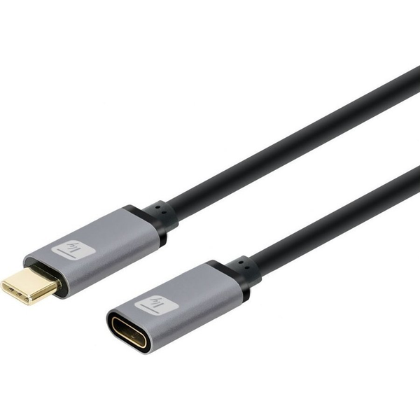 Techly ICOC MUSB322-CMF-010 USB-kabel USB 3.2 Gen 2 (3.1 Gen 2) 1 m USB C Sort, Grå