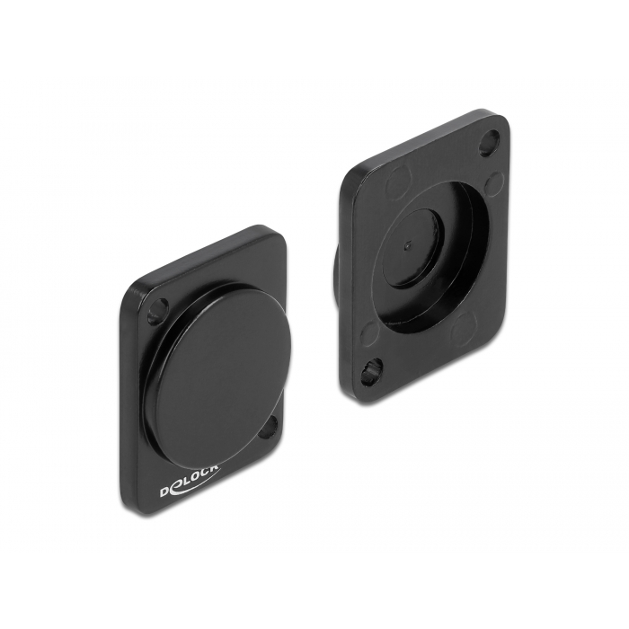 Delock D-típusú fedél fekete (86791) (86791)